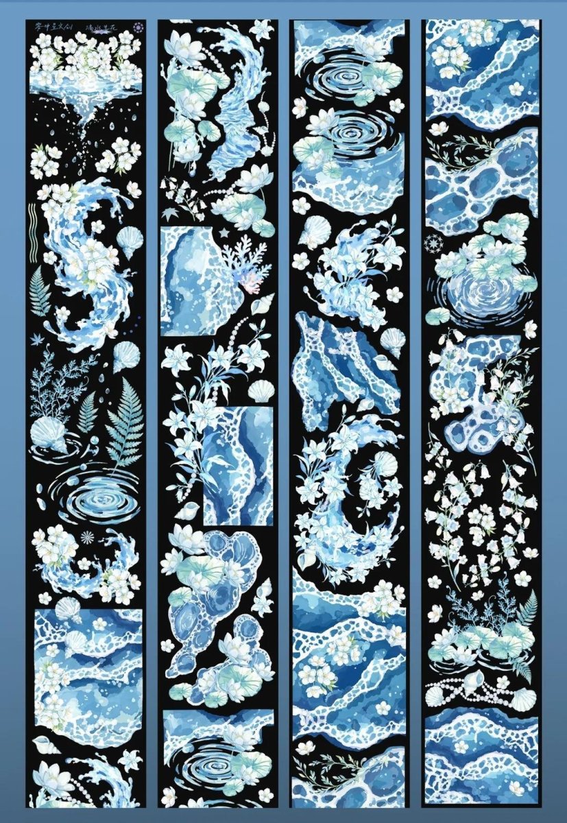 画像1: 【霧中星】滴水生花 -PET貝殻光（ダイカット） (1)