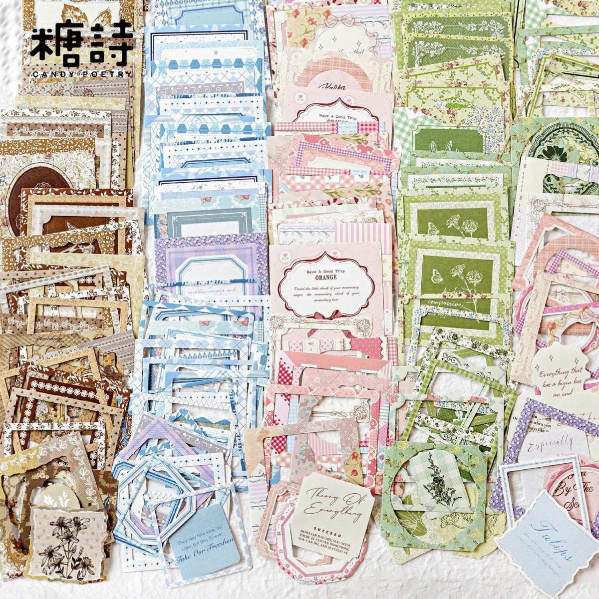 画像1: 【シール】花叶方糖贴系列 (1)