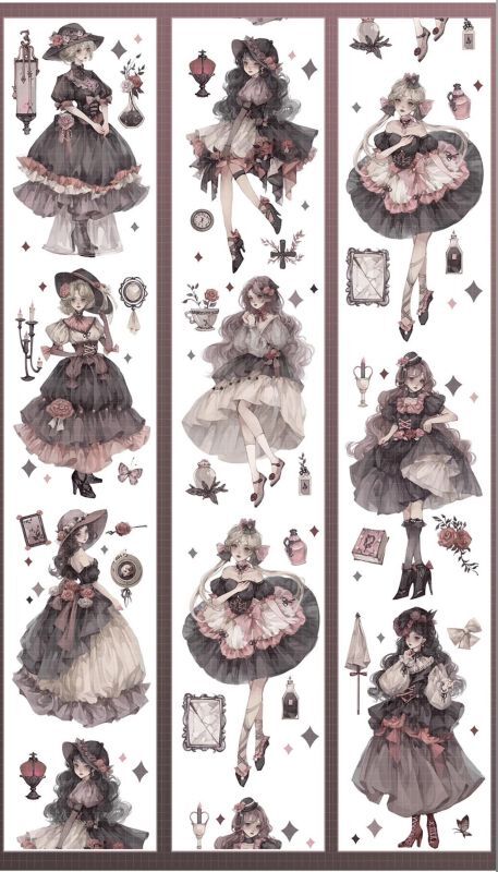 185.人物マステ1ループ切り売り160円 【公式通販】